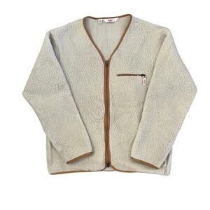 Battenwear Lodge Cardigan Fleece Jacket Mens M Shearling Full Zip Polartec USA